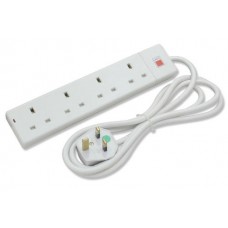 4 Way Plug Socket c/w 2metre Lead  